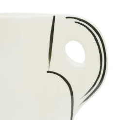 Vase en grès écru et noir h24cm - Lumi