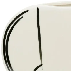 Vase en grès écru et noir h28cm - Lumi
