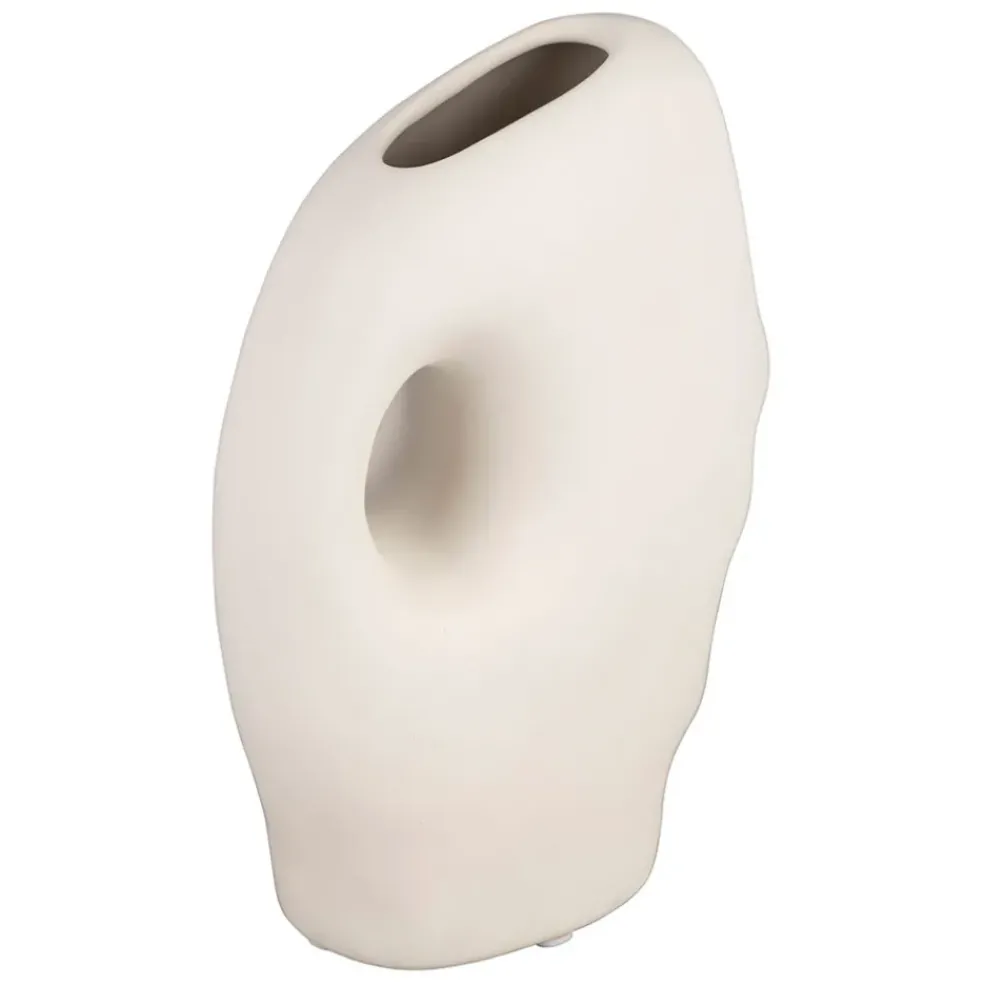 Vase en grès ecru 16x8xh23cm - Organic
