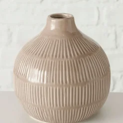 Vase en grès marron h12cm - Kaylee