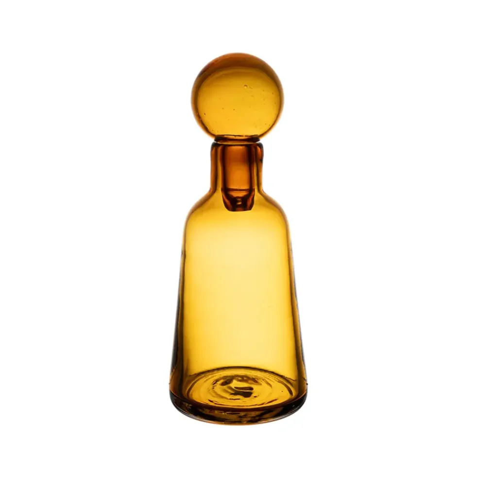 Vase en verre ambre d12xh32cm - Pop'S