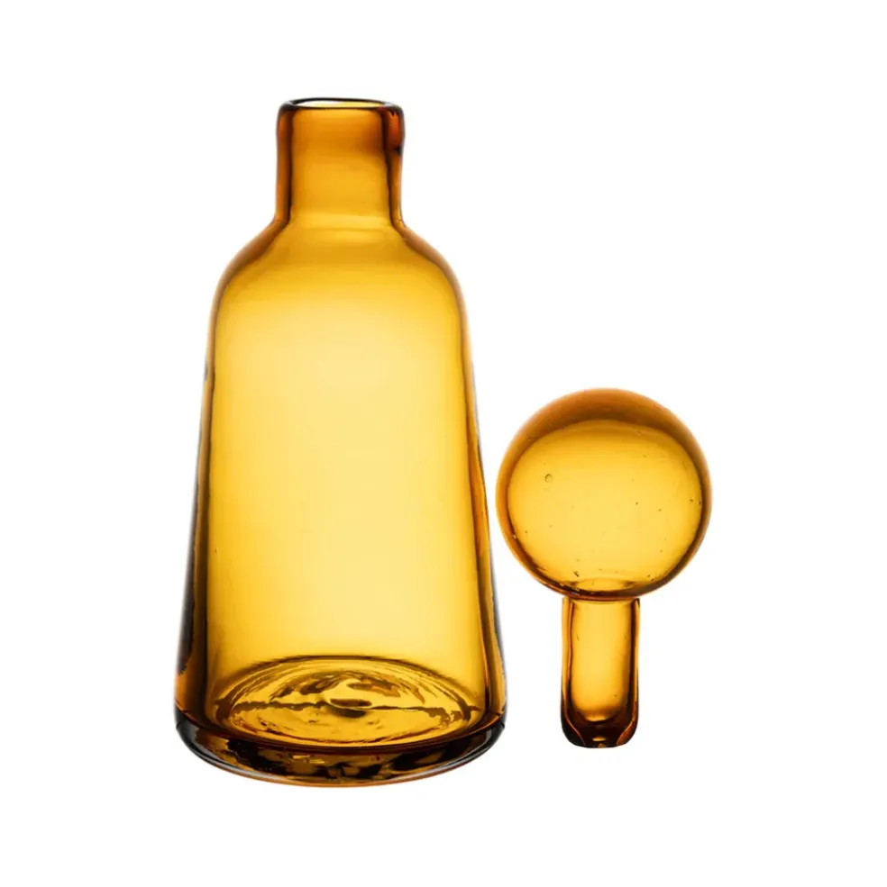 Vase en verre ambre d12xh32cm - Pop'S