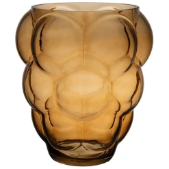 Vase en verre ambre h25cm - Tanri