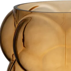 Vase en verre ambre h25cm - Tanri