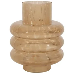 Vase en verre beige h22.5cm - Phoenicea