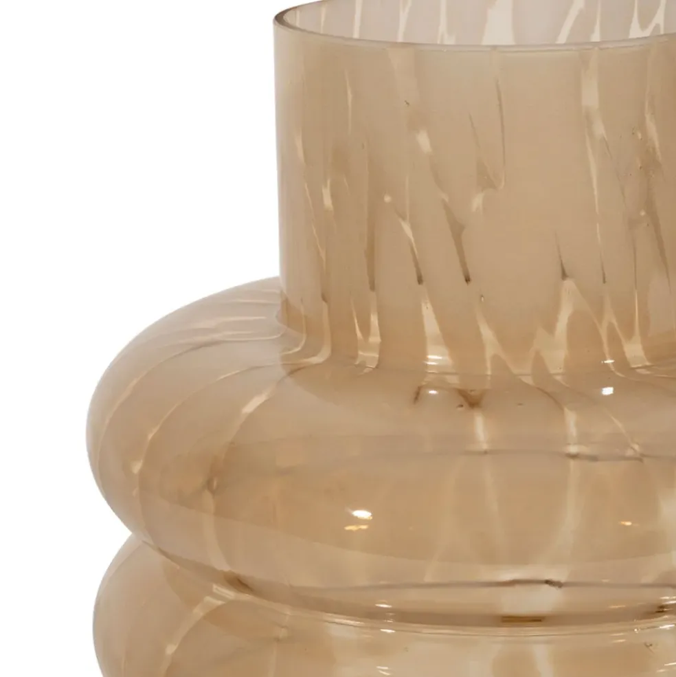 Vase en verre beige h22.5cm - Phoenicea