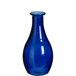 Vase en verre bleu h40cm - Qin
