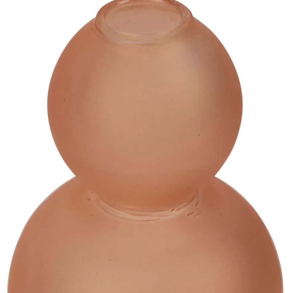 Vase en verre borosiclic terracotta d8.5cm - Funny