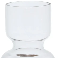 Vase en verre et rotin naturel foncé h33cm - Fantine