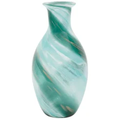 Vase en verre émeraude et doré h32cm - Sablon