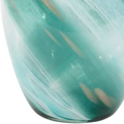 Vase en verre émeraude et doré h32cm - Sablon