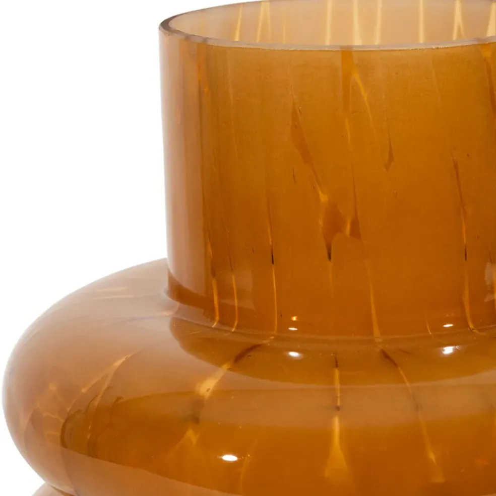 Vase en verre ocre d18xh22.5cm - Phoenicea