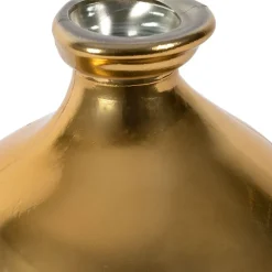 Vase en verre recyclé sablé doré d16cm - Gali
