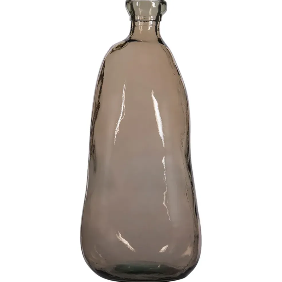 Vase en verre recyclé sablé sable d34xh73cm - Simplicity