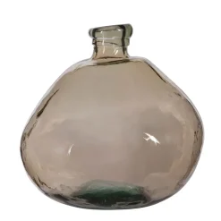 Vase en verre recyclé sablé sable d33xh33.5cm - Simplicity