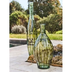 Vase en verre recyclé vert h60cm - Palermo