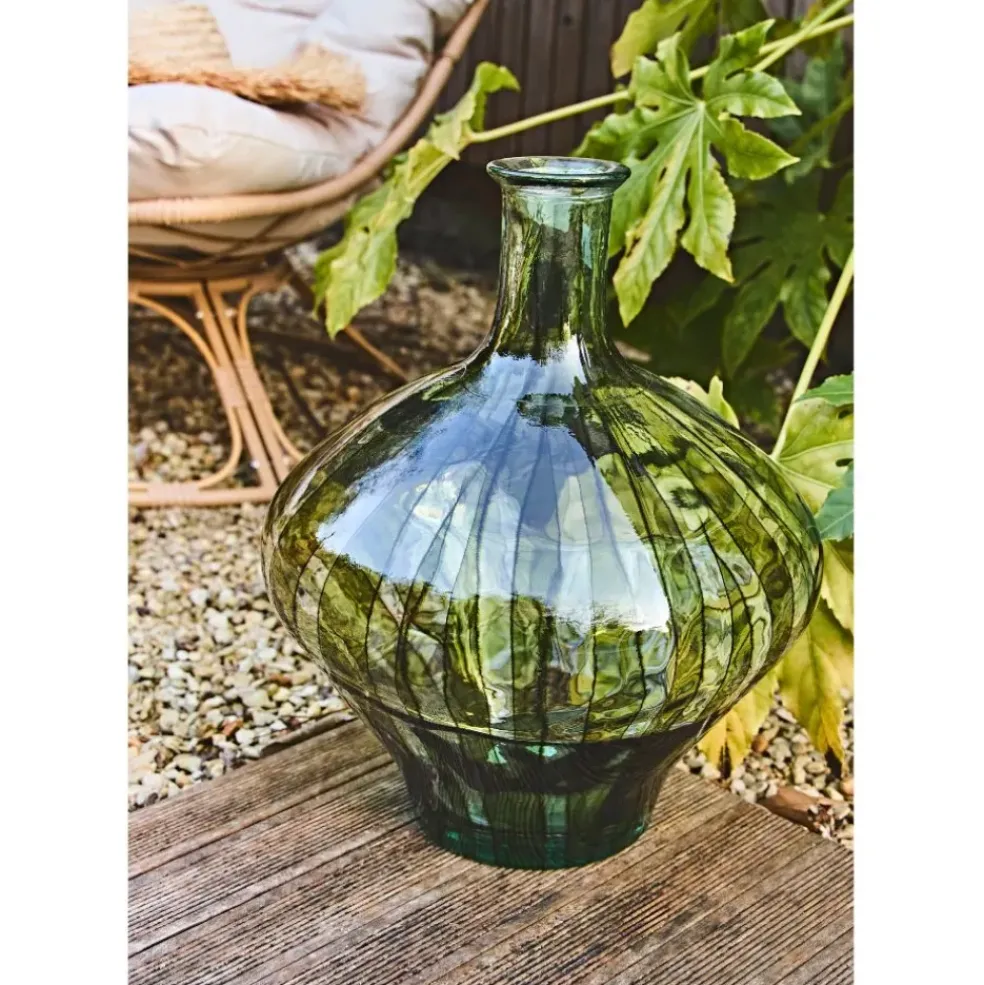 Vase en verre recyclé vert h46cm - Palermo