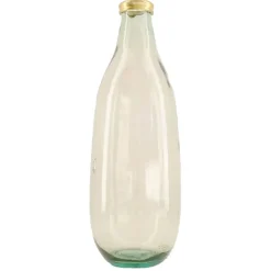 Vase en verre recylé d15xh40cm beige
