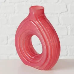 Vase en verre rose h19cm - Tiffy