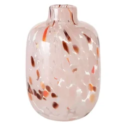 Vase en verre rose h18cm - Umea