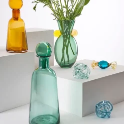 Vase en verre vert d14xh40cm - Pop'S