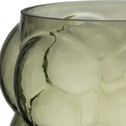 Vase en verre vert h25cm - Tanri