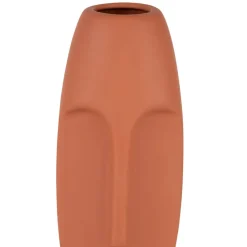 Vase face visage terracotta en grès