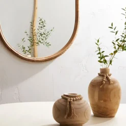 Vase fleurs séchées en paulownia naturel h27cm - Boende