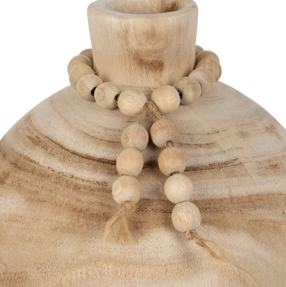 Vase fleurs séchées en paulownia naturel h27cm - Boende