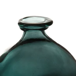 Vase gali emeraude d16xh18cm verre recyclé
