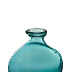 Vase gali turquoise d16xh18cm verre recyclé