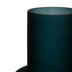 Vase mat eterra bleu d15xh25cm verre