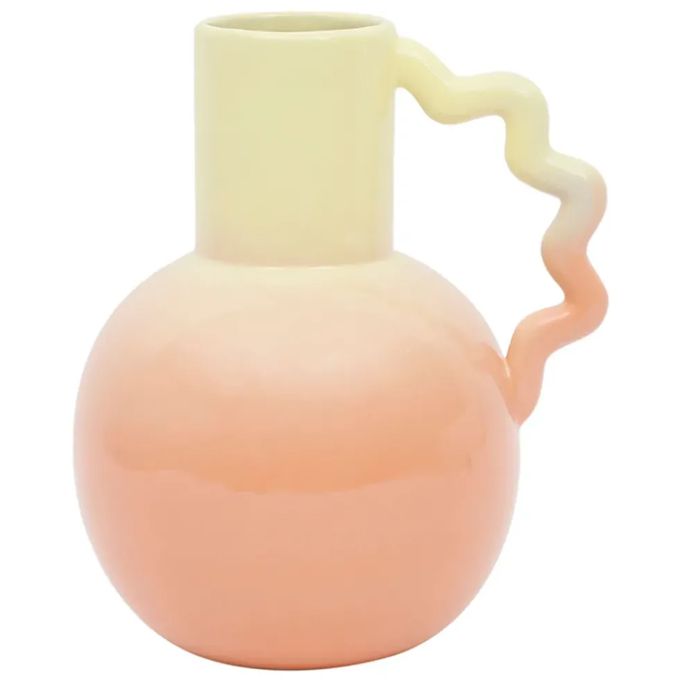 Vase pichet en grès corail h24cm - Lumi