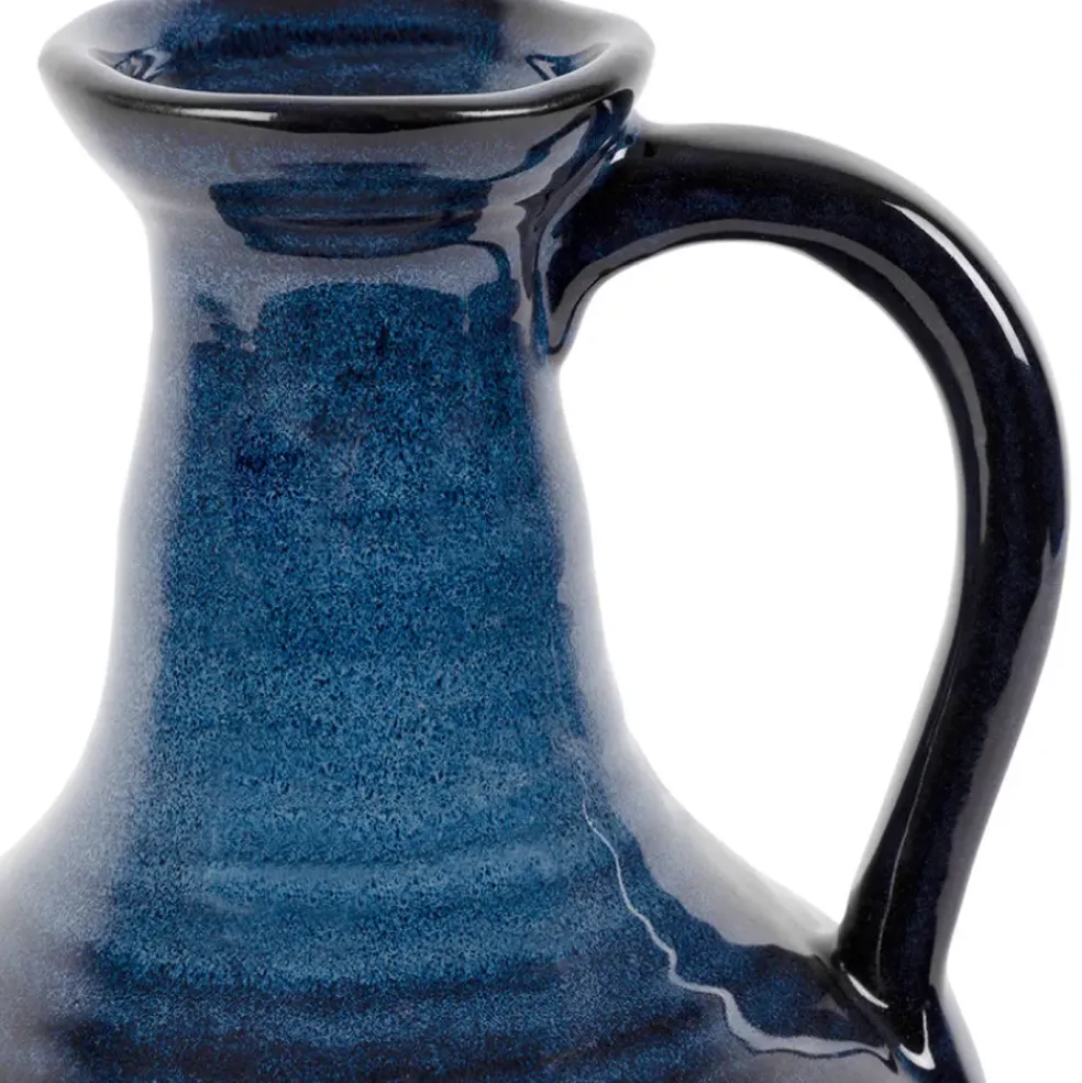Vase pichet en grès indigo h24cm - Mijas