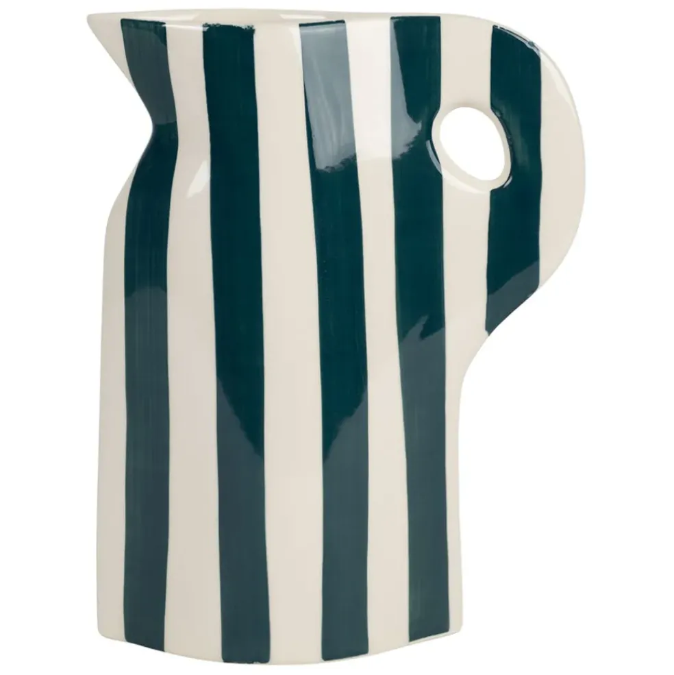 Vase pichet en grès émeraude h24cm - Artist