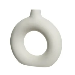 Vase porcelaine blanc d6.5xh21.5cm