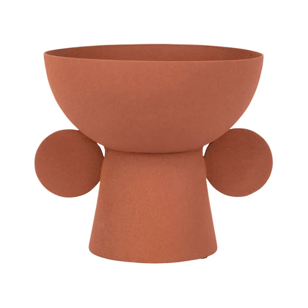 Vase pour fleur séchée en fer terracotta - terre brulée