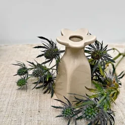 Vase soliflore en faïence sable h11cm