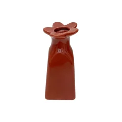 Vase soliflore en faïence terracotta h11cm
