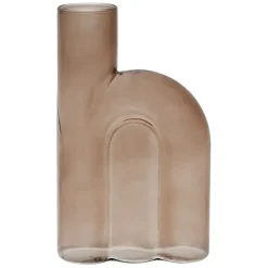 Vase soliflore fumé en verre - blue sand