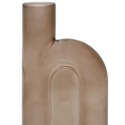 Vase soliflore fumé en verre - blue sand