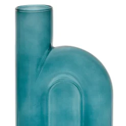 Vase soliflore émeraude en verre - blue sand