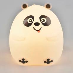 Veilleuse lumineuse led panda en abs blanc h12cm
