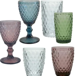 Verre à pied 20cl bleu - Diamond
