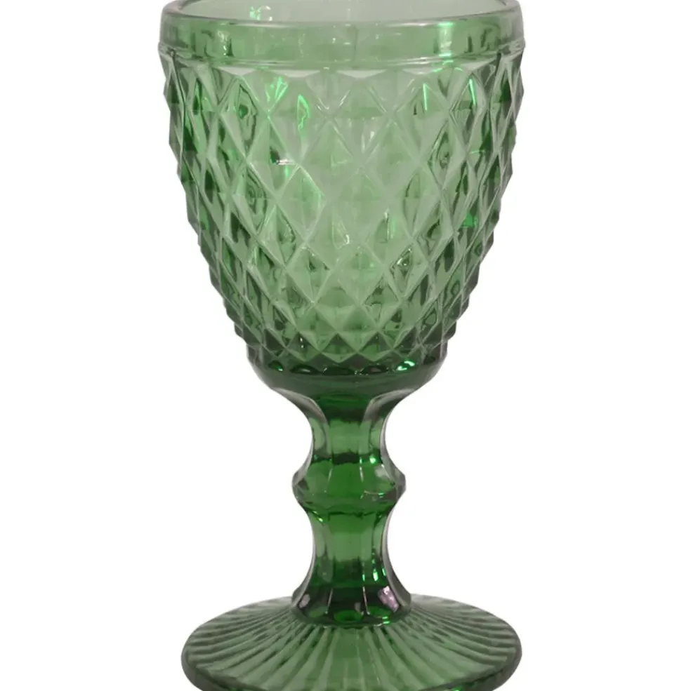 Verre à pied 20cl vert - Diamond