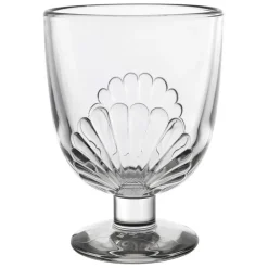 Verre à pied coquillage 29cl en verre - belle-ile