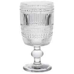 Verre à pied en verre transparent 30cl - strie