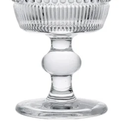 Verre à pied en verre transparent 30cl - strie