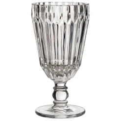 Verre à pied fleuria transparent en verre