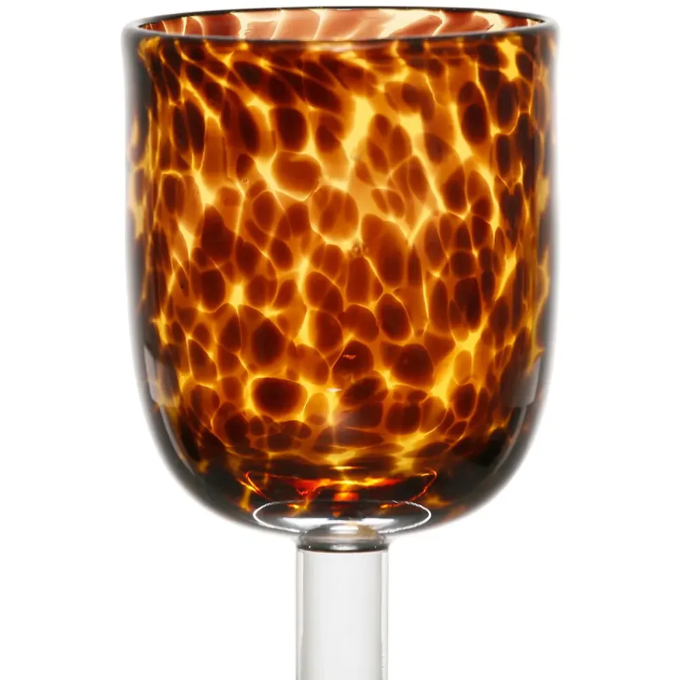 Verre à pied pour vin en verre ambre 30cl - Preline